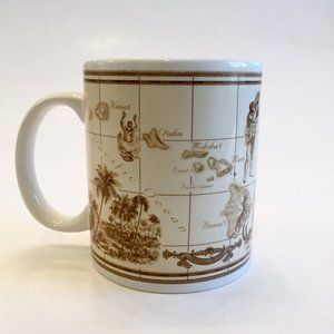 Vintage Hawaii Islands Map Mug